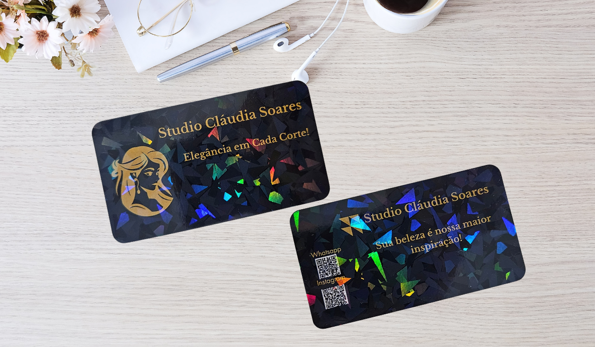 Trabalho realizado: Cartão premium holográfico